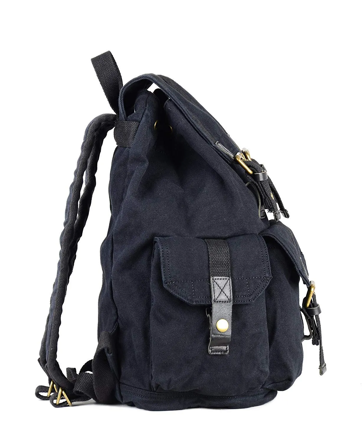 Gootium 21101BLK Specially High Density Thick Canvas Backpack Rucksack,Black