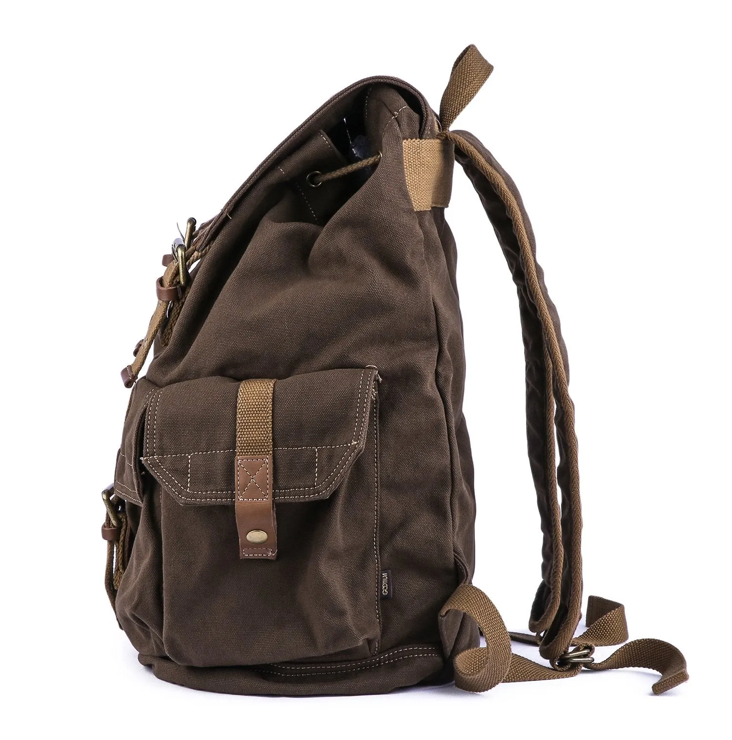 Gootium 21101CF Specially High Density Thick Canvas Backpack Rucksack,Coffee