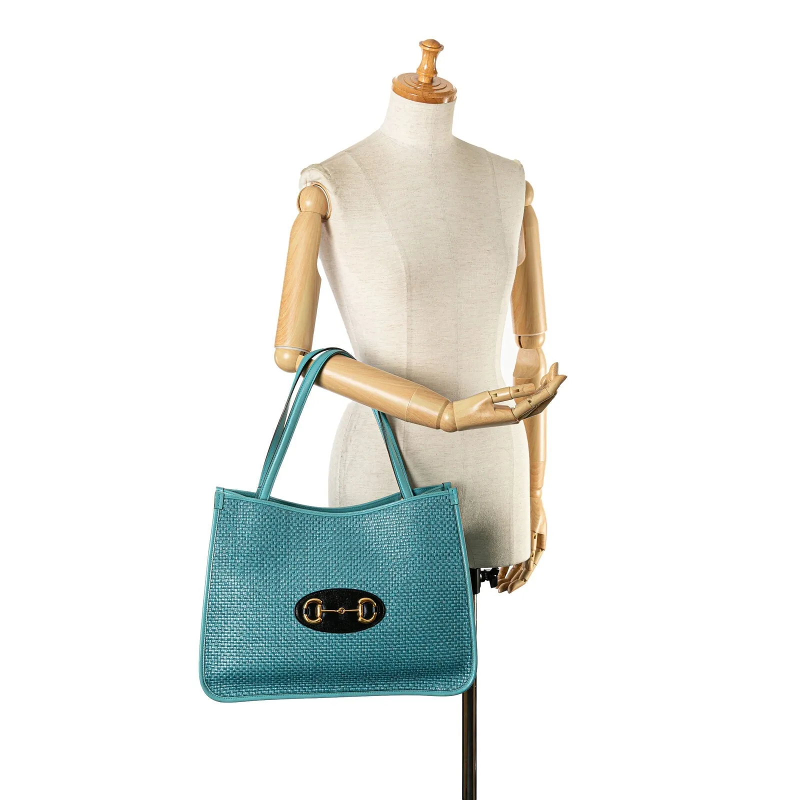Gucci Horsebit Tote Blue Denim