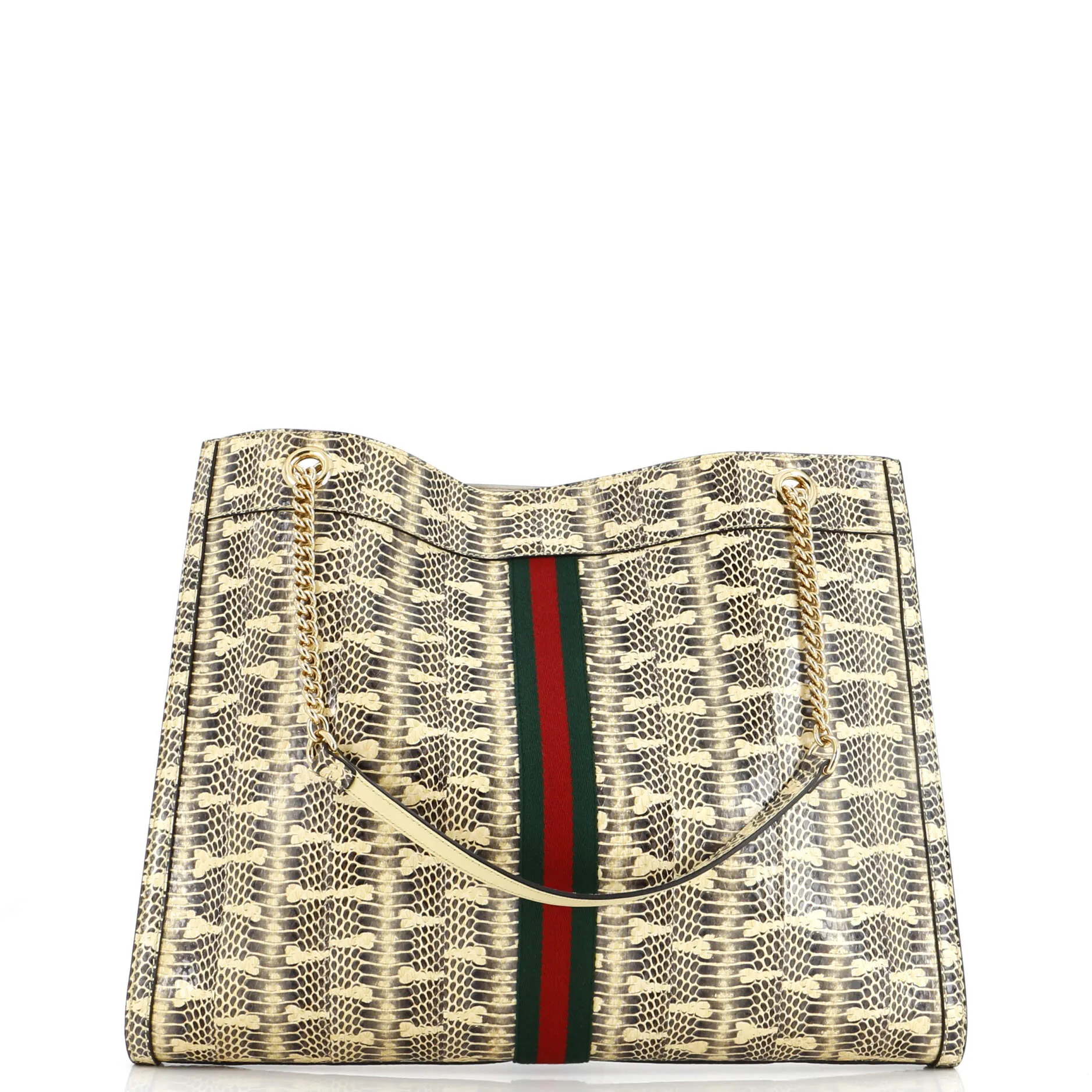 Gucci Rajah Chain Tote Snakeskin Large