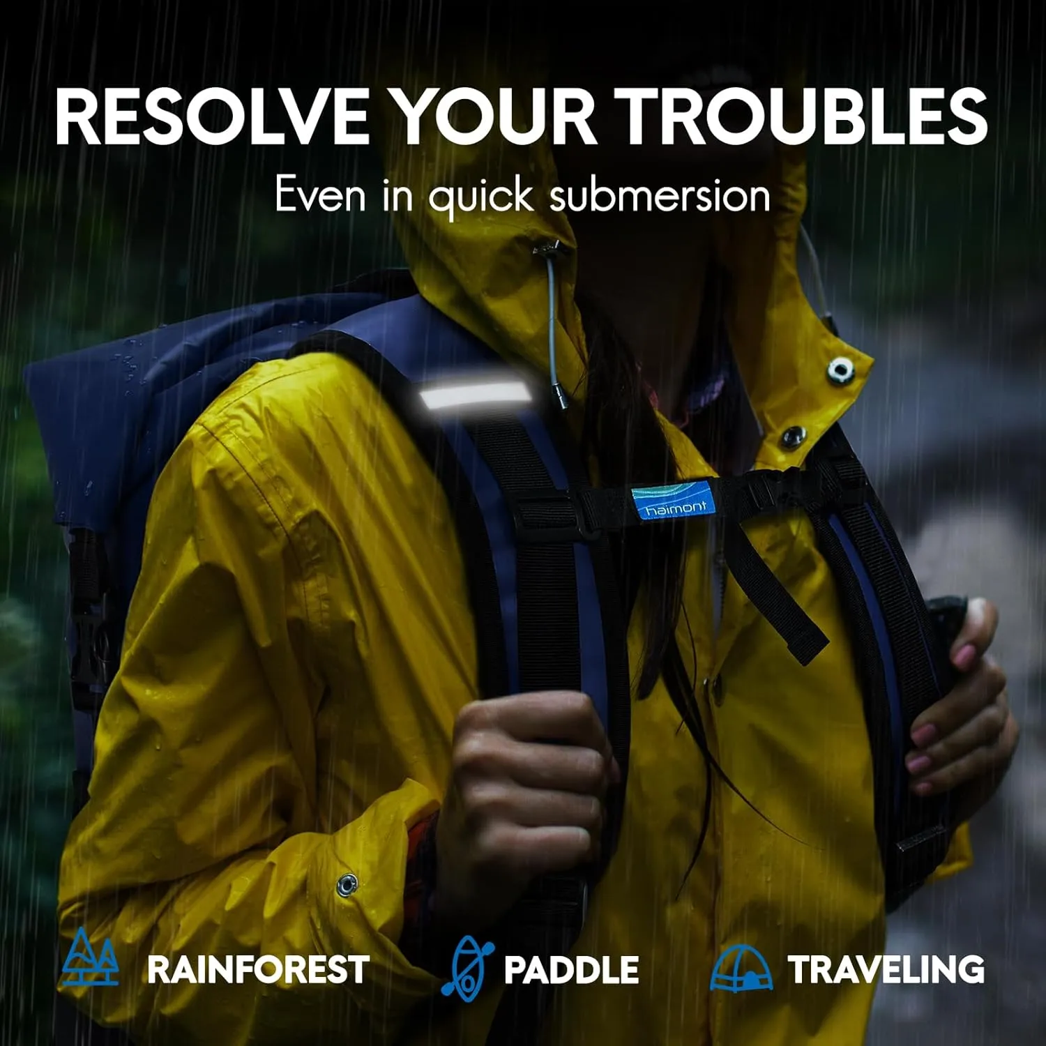 Haimont Waterproof Backpack Dry Bag Floating Roll Top Dry Sack Durable Backpack for Kayaking, Surfing, Rafting, Fishing, 30L