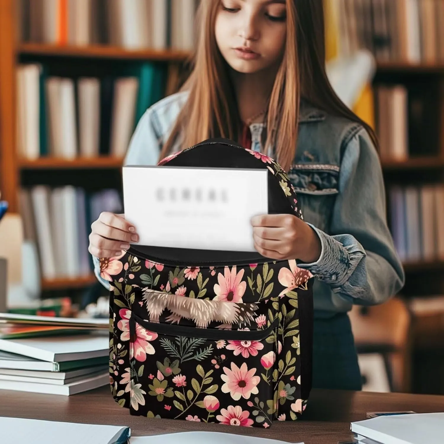 Hedgehog Flower Stylish Commuter Backpack for Mens Trendy Zippered Daypack Purse with Adjustable Strap Computer Backpack Casual Travel Daypack