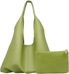 Hobo Bags Purses for Women Retro Soft Vegan Leather Slouchy Shoulder Bag Tote Clutch Handbags, with Coin Purse