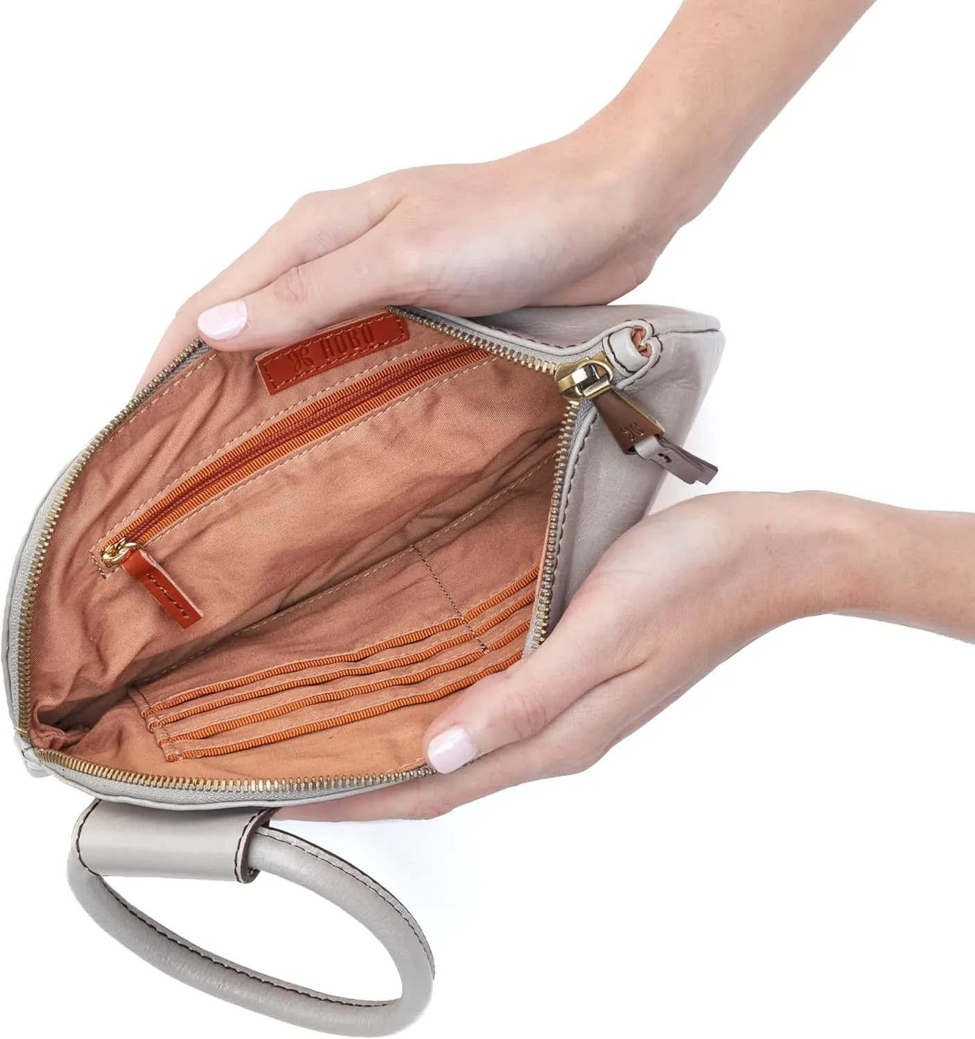 HOBO Sable Leather Wristlet Clutch for Women