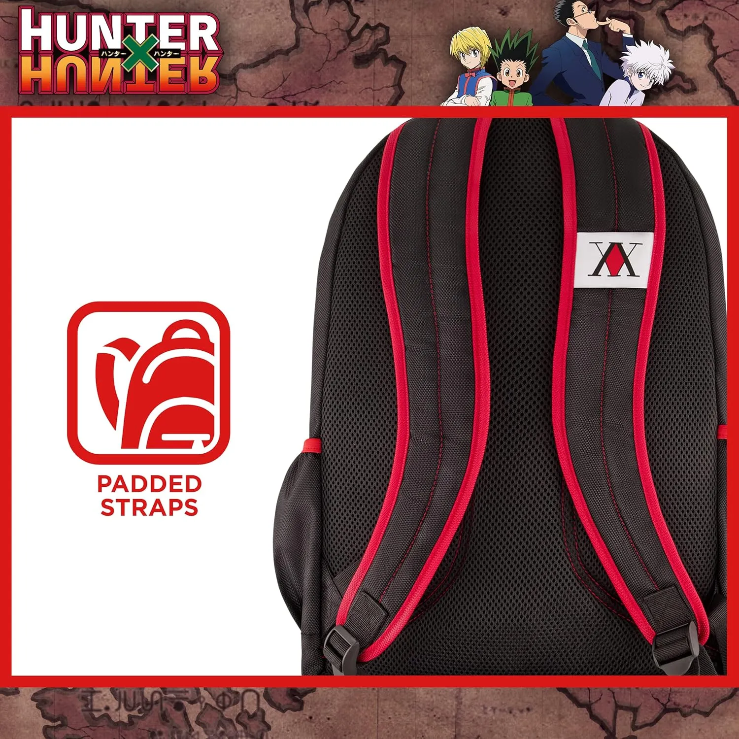 Hunter x Hunter 13 Inch Sleeve Laptop Backpack, Padded Computer Bag for Commute or Travel, Multi, One Size