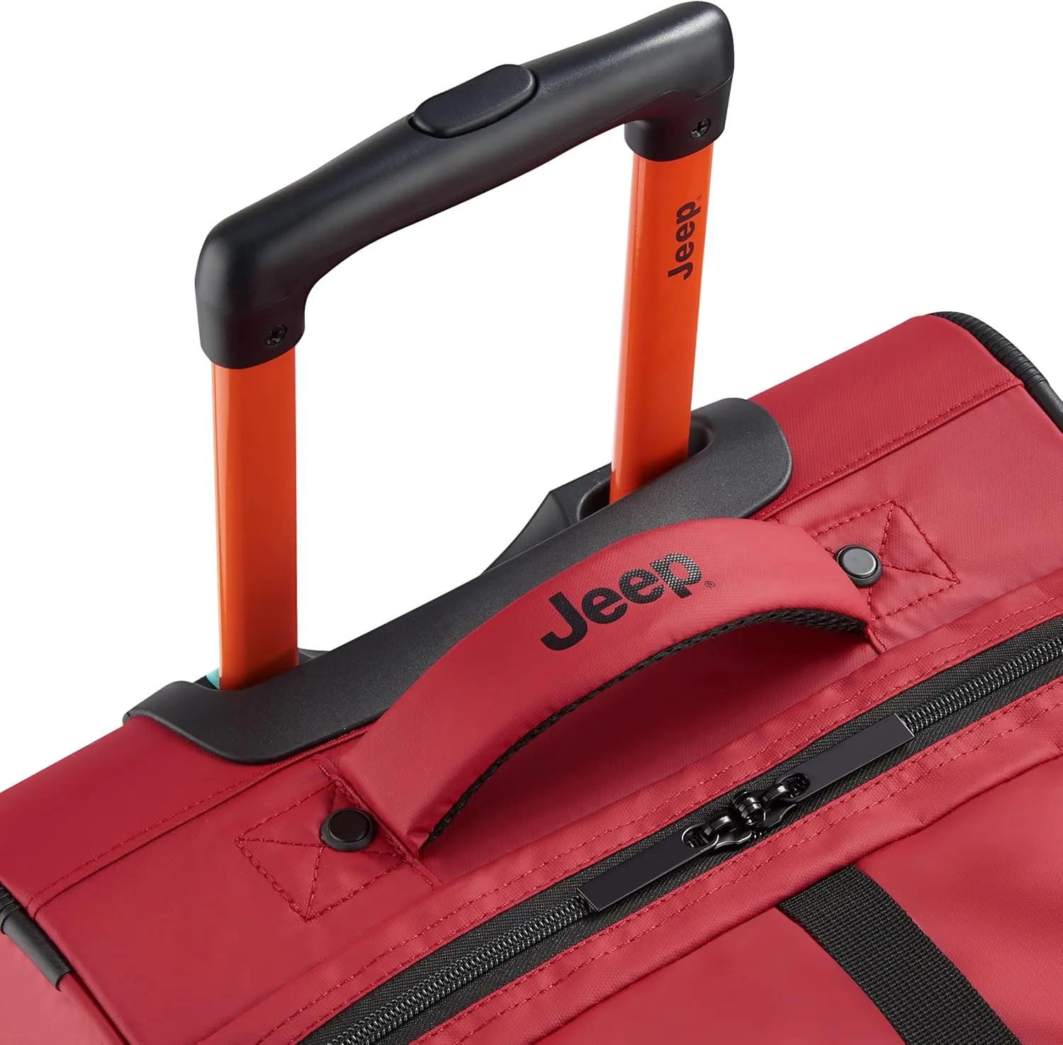 Jeep JS006B Two Wheel Rolling Travel Duffle Bag, Tomato, 27 Inch