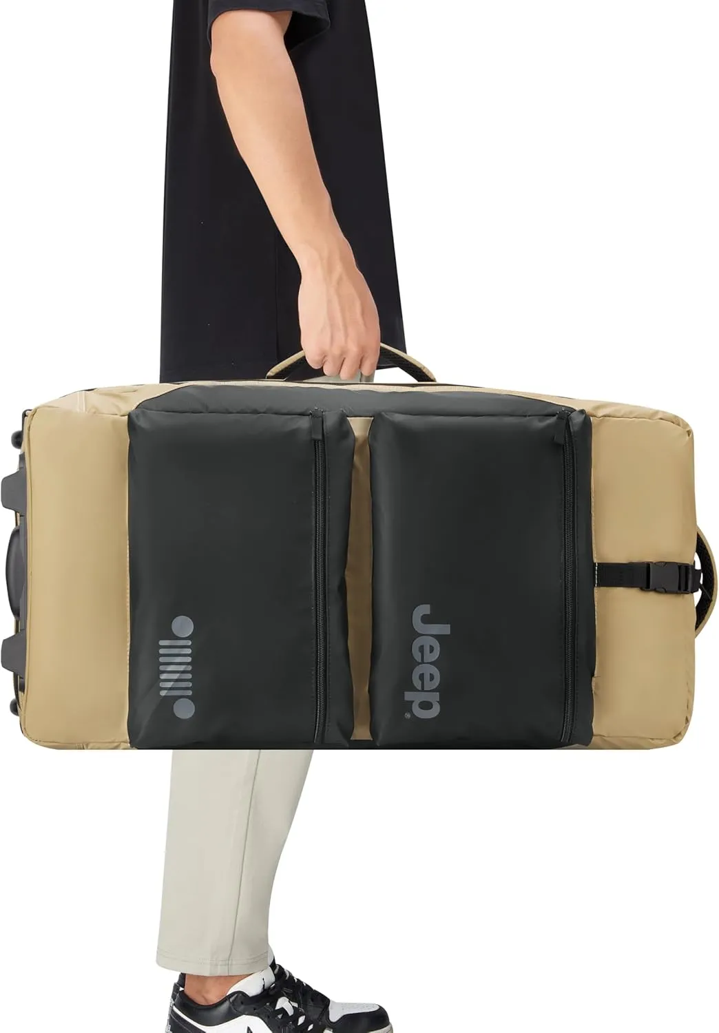 Jeep JS006B Two Wheel Rolling Travel Duffle Bag