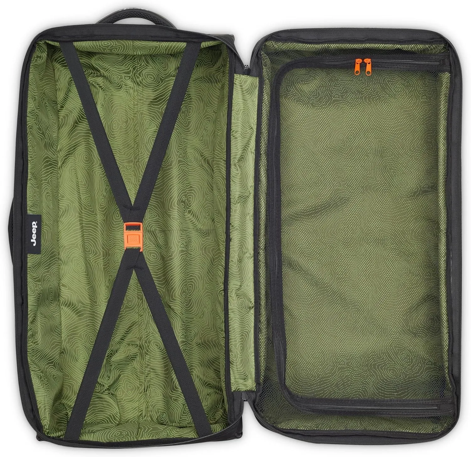 Jeep JS006B Two Wheel Rolling Travel Duffle Bag