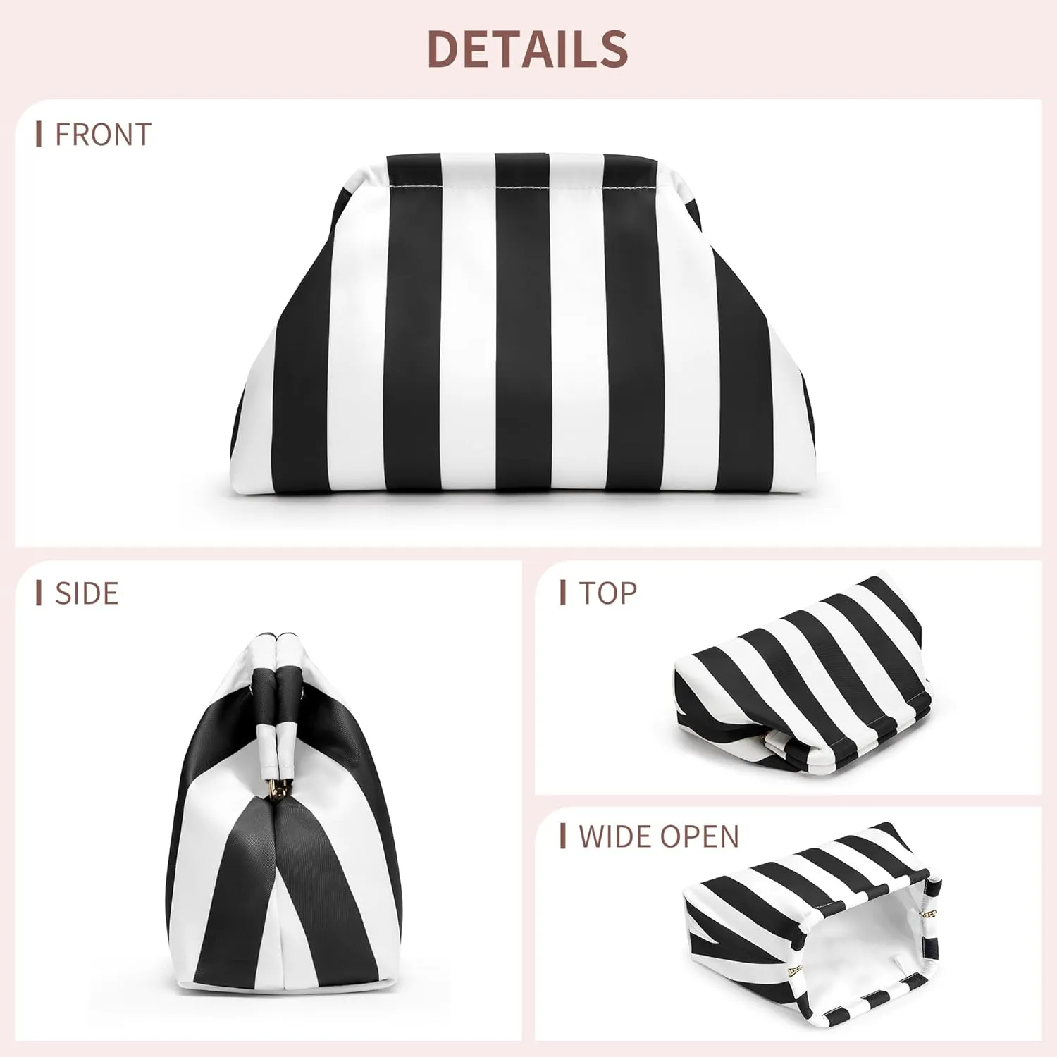 KALIDI Dumpling Clutch for Women Summer Beach Soft Cloud Purse Casual Handbag