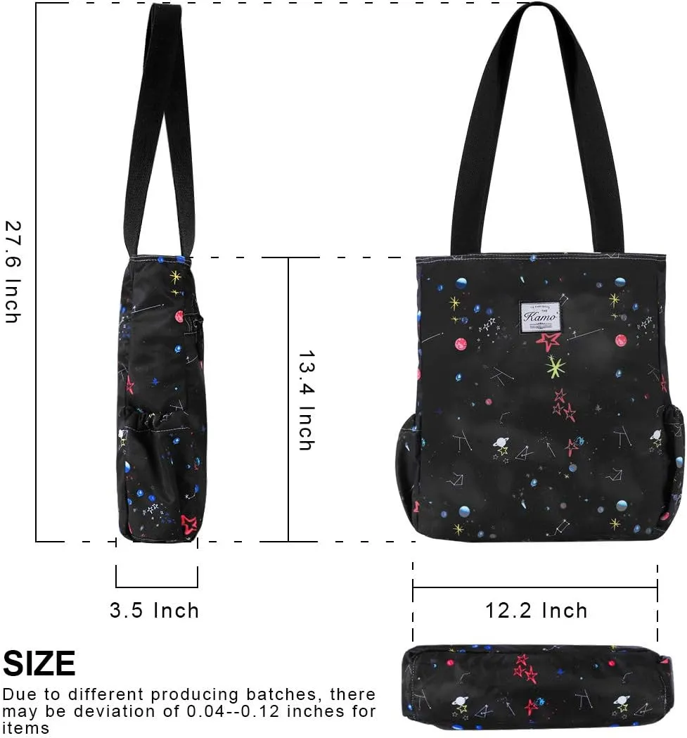 KAMO Floral Tote Bag - Waterproof Lightweight Handbags Travel Shoulder Bag for Hiking Yoga Gym Swimming Travel Beach