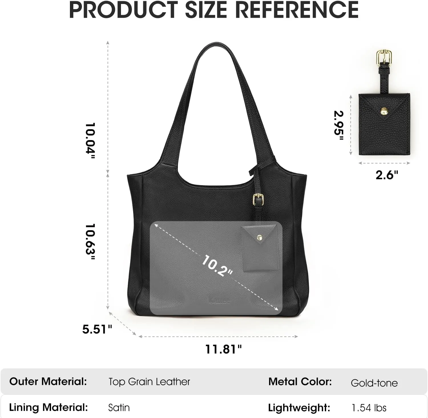 Kattee Soft Genuine Leather Shoulder Bag for Women Totes Hobo Purses and Handbags with Coin Pouch
