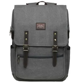 KAUKKO Casual Daypacks Multipurpose Backpacks, Outdoor Backpack, Travel Rucksack, Laptop Backpack Fits 15" (16-GREY)