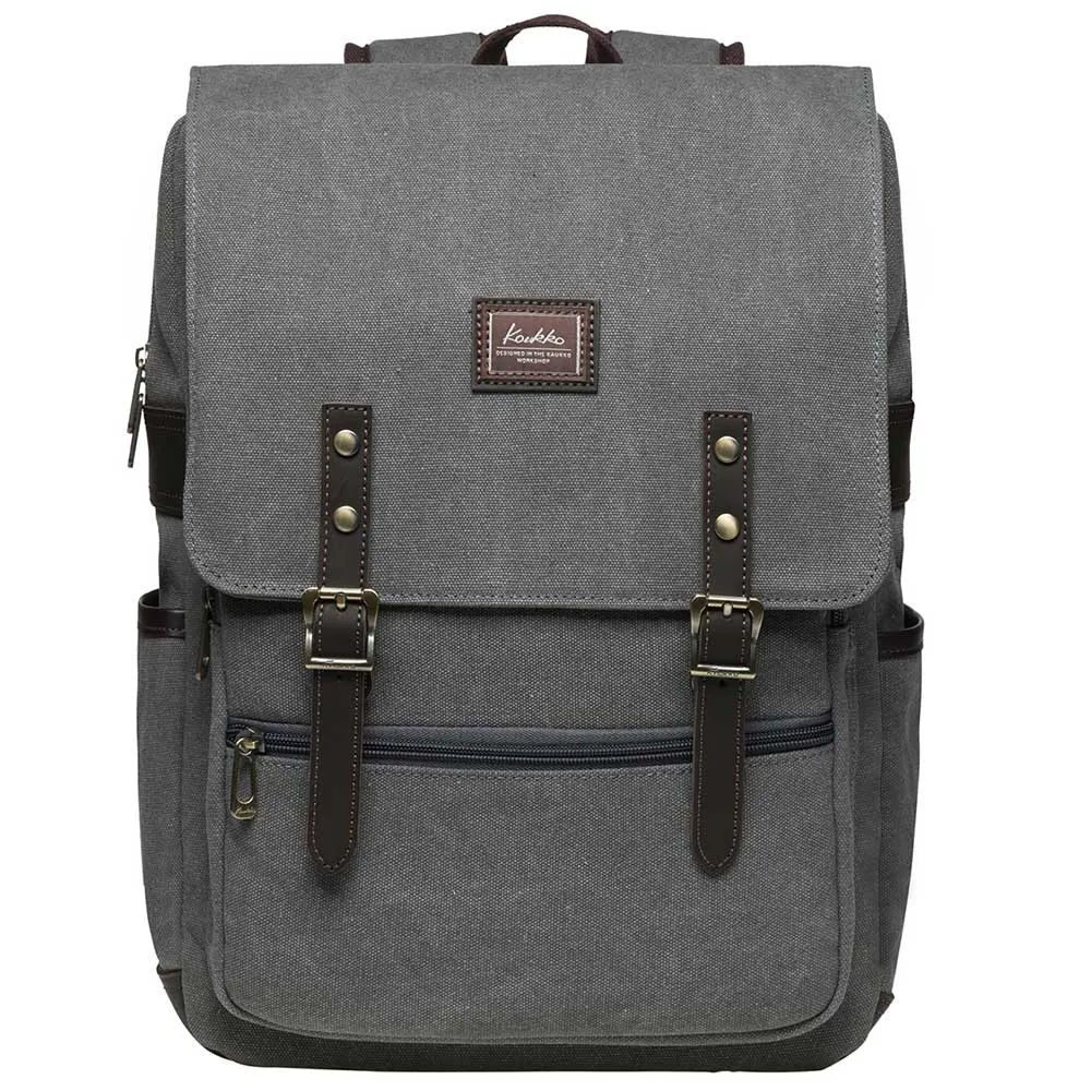 KAUKKO Casual Daypacks Multipurpose Backpacks, Outdoor Backpack, Travel Rucksack, Laptop Backpack Fits 15" (16-GREY)
