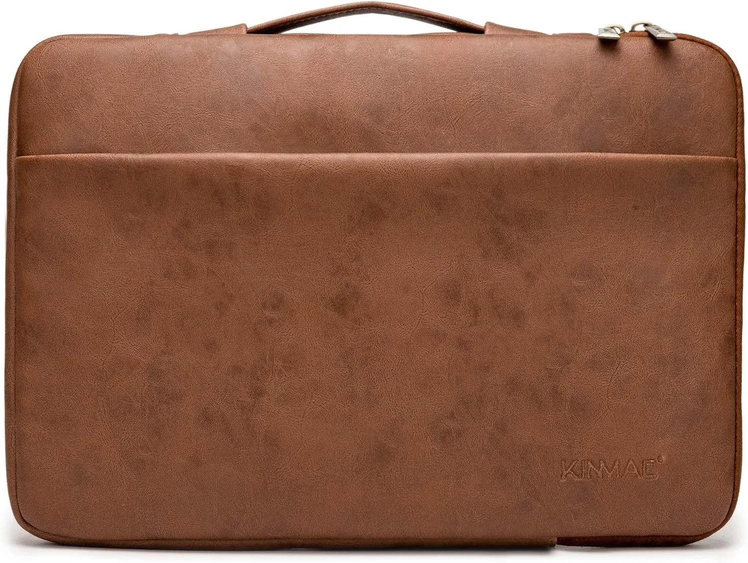 Kinmac 360 Heavy Duty Protective Laptop Computer Sleeve case Bag Cover with Handle for MacBook Pro 14 inch,14 inch-14.4 inch HP Lenovo Dell ASUS Acer Laptop (Coffee PU)