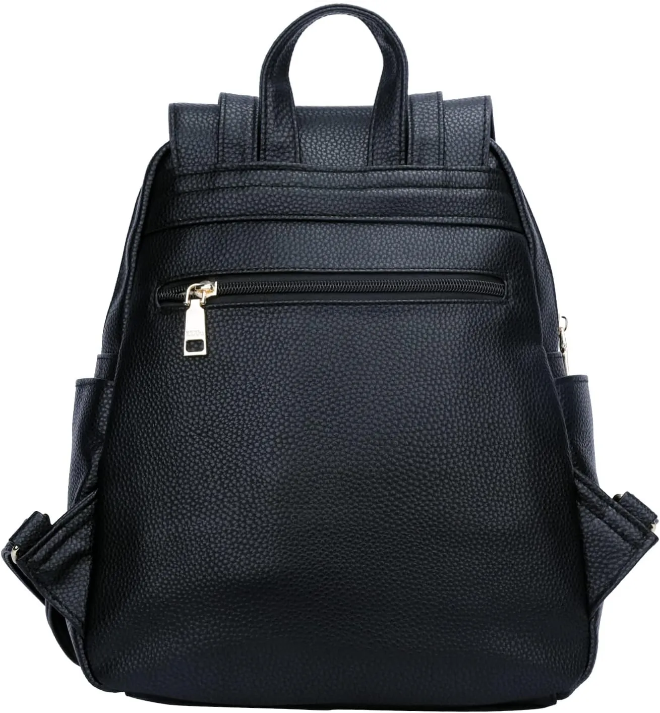 KKXIU Quilted Trendy Leather Backpack Purse for Women and Ladies Shoulder Travel Daypacks Bags (Black)