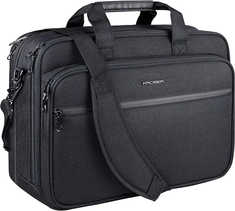 KROSER Laptop Bag Premium Laptop Briefcase Fits Up to 17.3 Inch Laptop Expandable Water-Repellent Shoulder Messenger Bag Computer Bag