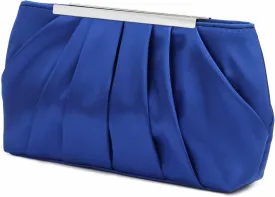 Lanpet Women's Satin Evening Clutch Bag Elegant Pleated Formal Handbag Simple Classic Purse for Women
