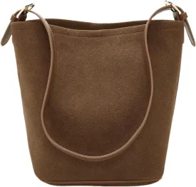 LAORENTOU Canvas Designer Shoulder Bag for Women, Bucket Crossbody Bag for Ladies, Large Capacity Tote Bag