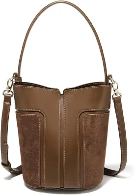 LAORENTOU Canvas Designer Shoulder Bag for Women, Bucket Crossbody Bag for Ladies, Large Capacity Tote Bag