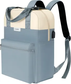 Laptop Backpack for Women Fashion Travel Backpacks 15.6 Inch Laptop Bag with USB Port Teacher Nurse Vintage Daypacks for Work,Light Blue