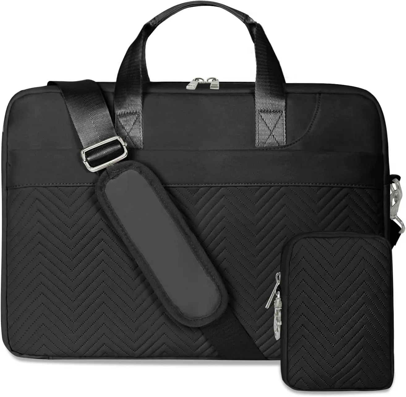 Laptop Briefcase for Women 15.6 Inch Waterproof Laptop Work Bag with Clutch Purse Computer Messenger Bag for Women