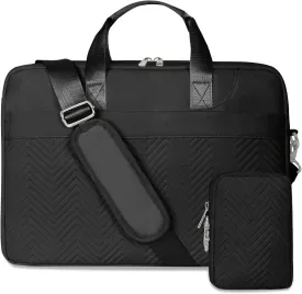Laptop Briefcase for Women 15.6 Inch Waterproof Laptop Work Bag with Clutch Purse Computer Messenger Bag for Women