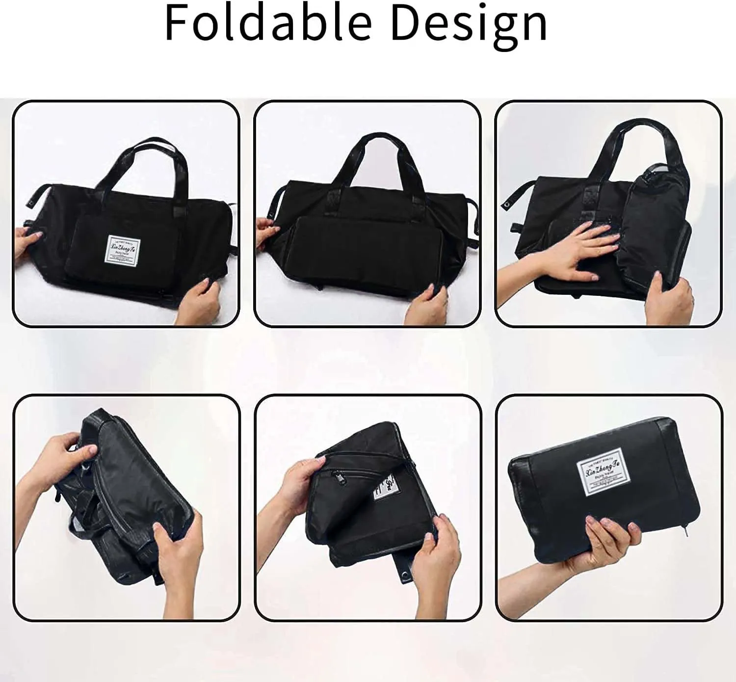 Large Capacity Foldable Travel Bag, Expandable Waterproof Carry on Bag, Dry and Wet Separation Spor Duffel Bags