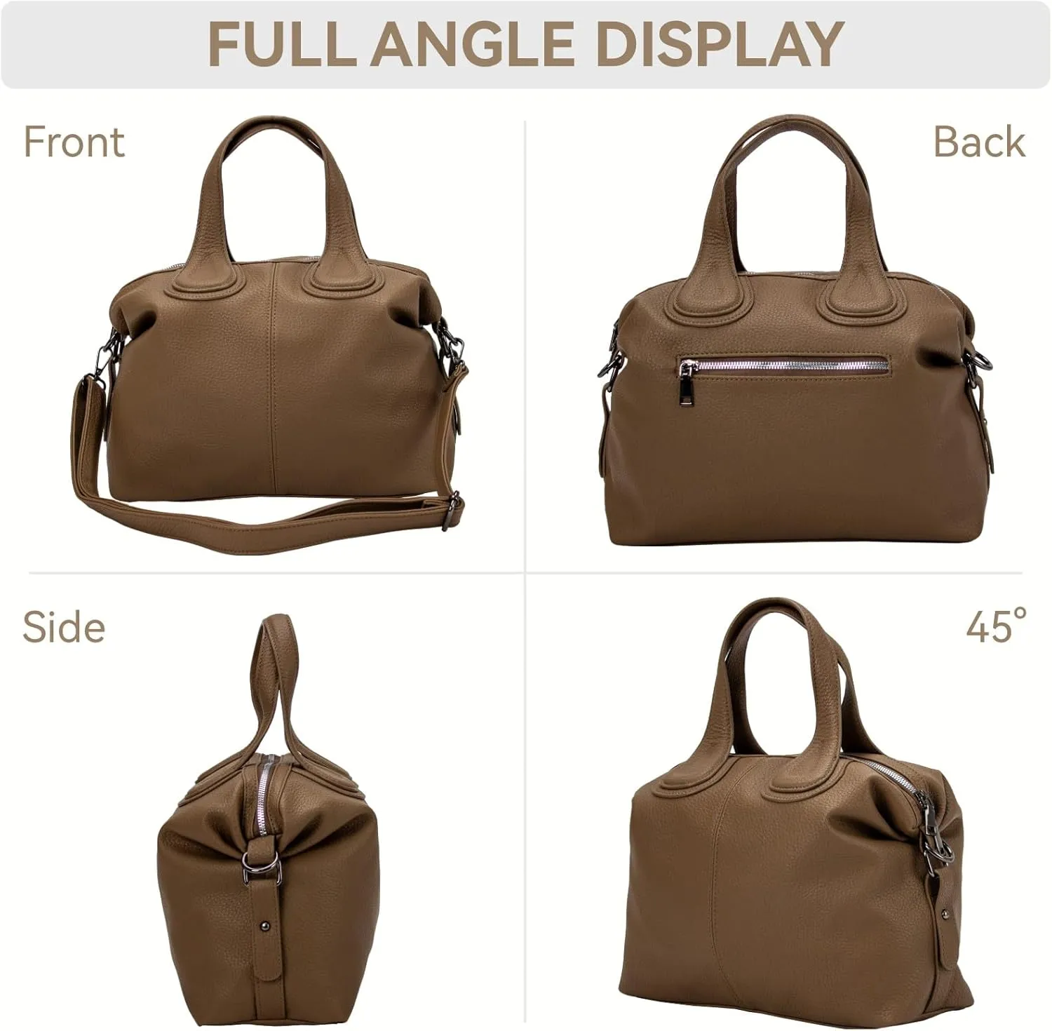 Large Handbags for Women Big Top Handle Roomy Casual Designer Ladies Purse PU Tote Shoulder Bag with Strap
