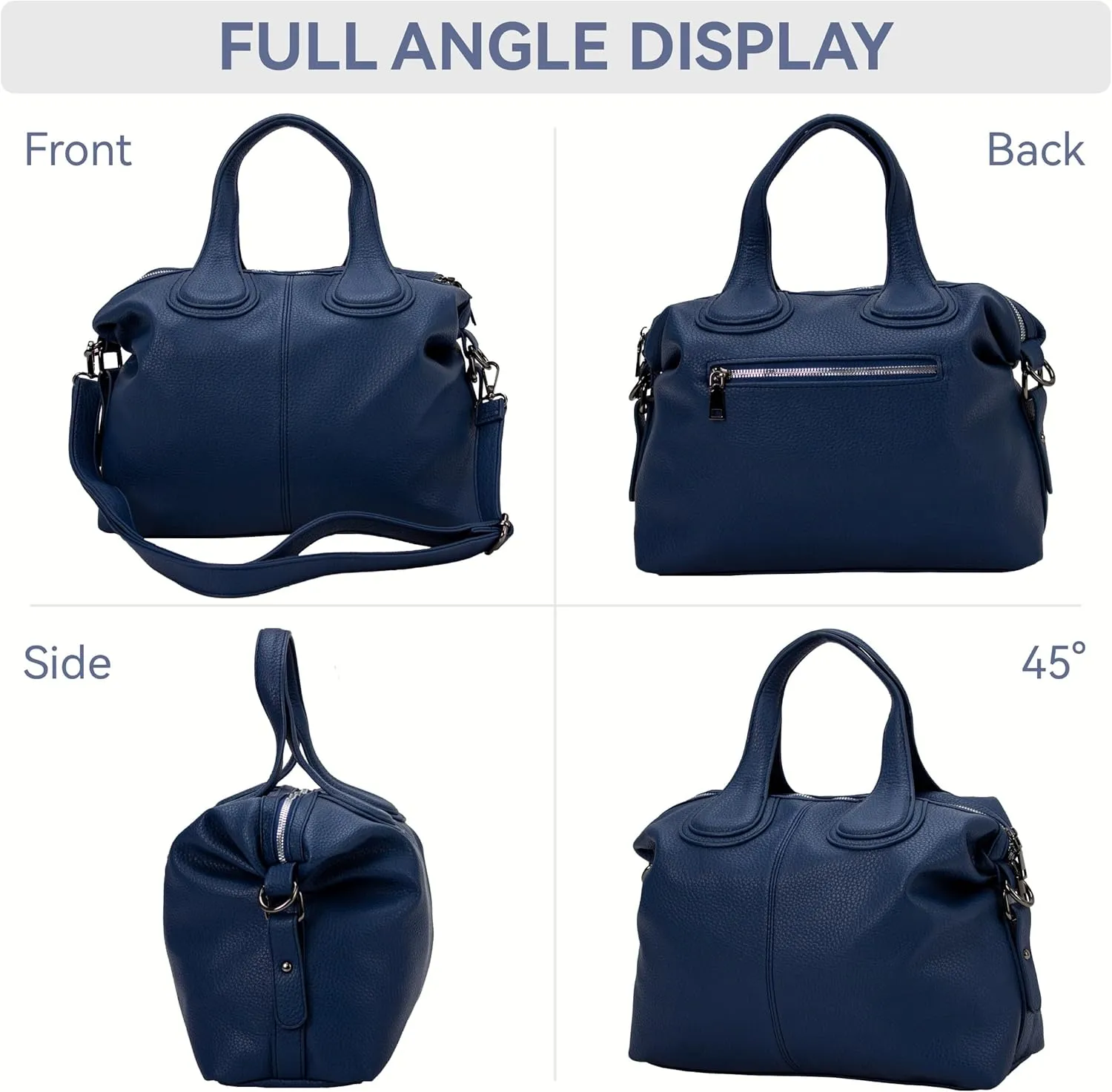 Large Handbags for Women Big Top Handle Roomy Casual Designer Ladies Purse PU Tote Shoulder Bag with Strap