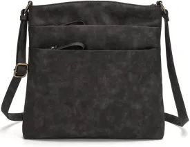 Leather Retro Handbag Shoulder Handbag Sling Pack Large Capacity Crossbody for Women
