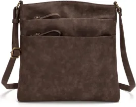 Leather Retro Handbag Shoulder Handbag Sling Pack Large Capacity Crossbody for Women