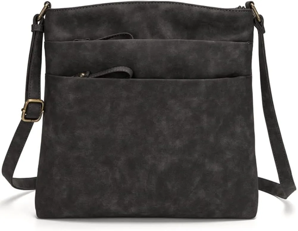 Leather Retro Handbag Shoulder Handbag Sling Pack Large Capacity Crossbody for Women