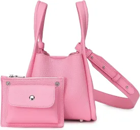 Leather Tote Bag Slouchy Handbag with Zipper Stylish for Women's