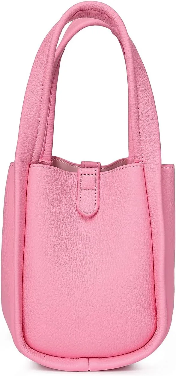 Leather Tote Bag Slouchy Handbag with Zipper Stylish for Women's