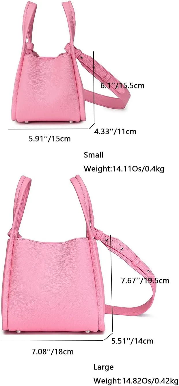 Leather Tote Bag Slouchy Handbag with Zipper Stylish for Women's