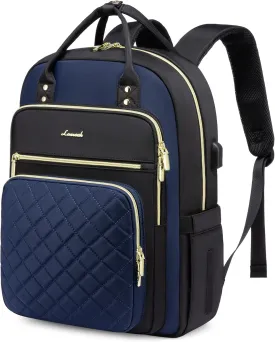 LOVEVOOK Laptop Backpack for Women, Fashion Travel Work Commuter Backpack Purse with USB Port, Lightweight Casual Daypacks, Nurse Teacher College Computer Bag, Fit 15.6" Laptop