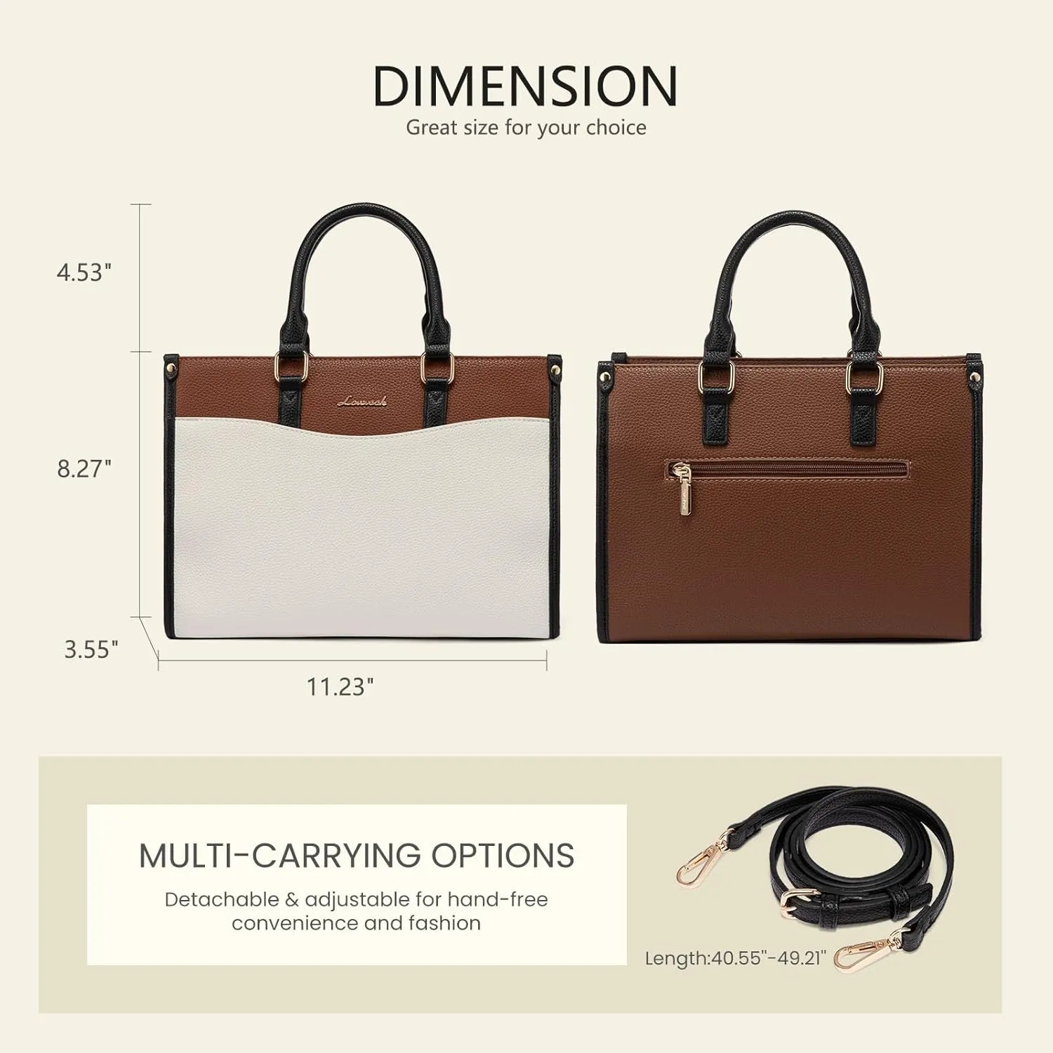 LOVEVOOK Purses for Women Purses and Handbags Tote Bag for Women Trendy Top Handle Satchel Crossbody Bag with Matching Clutch