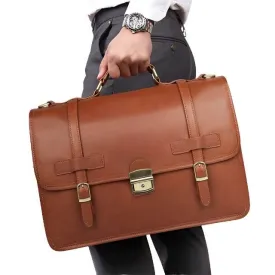 Luxury Leather Briefcase Male Genuine Leather Business