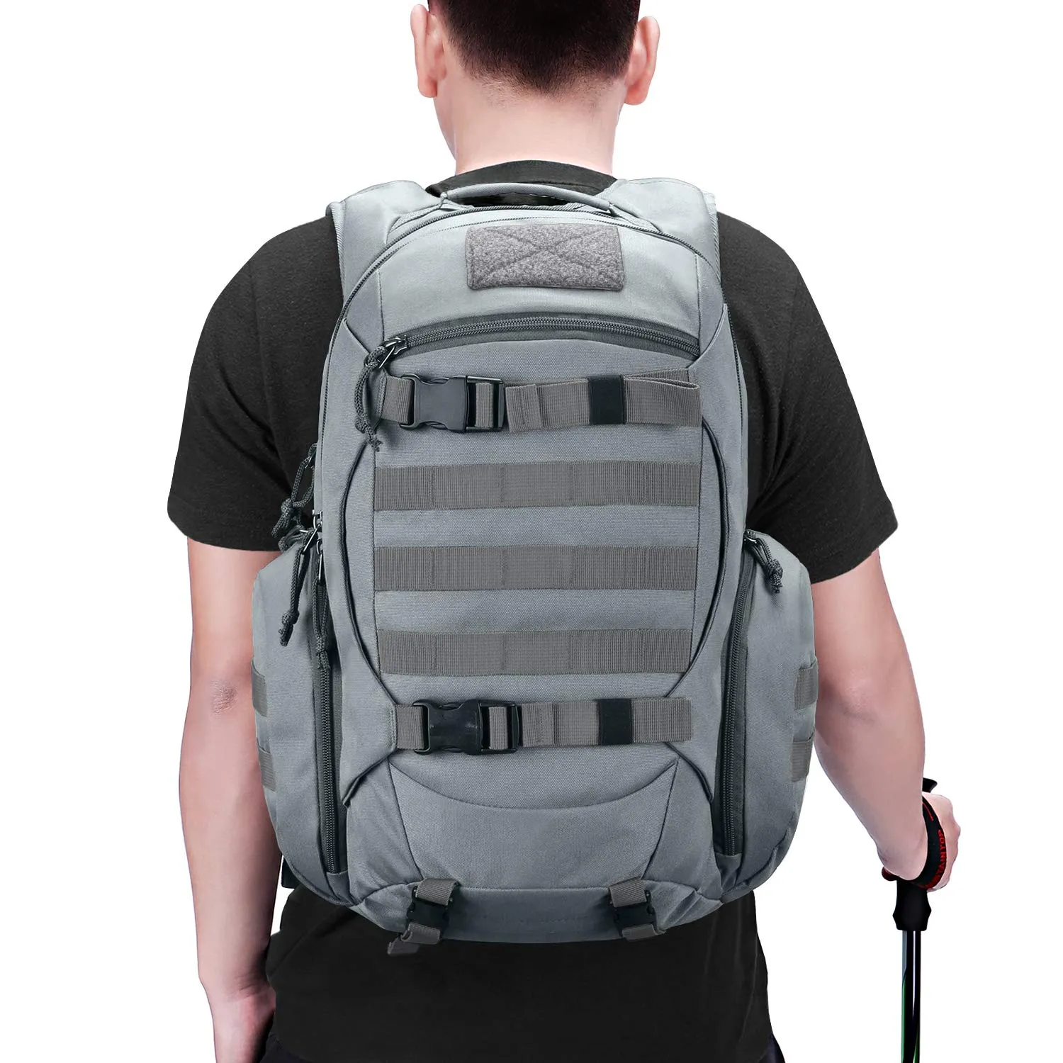 Mardingtop 28L Tactical Backpacks Molle Hiking daypacks for Camping Hiking Military Traveling 28L-Gray