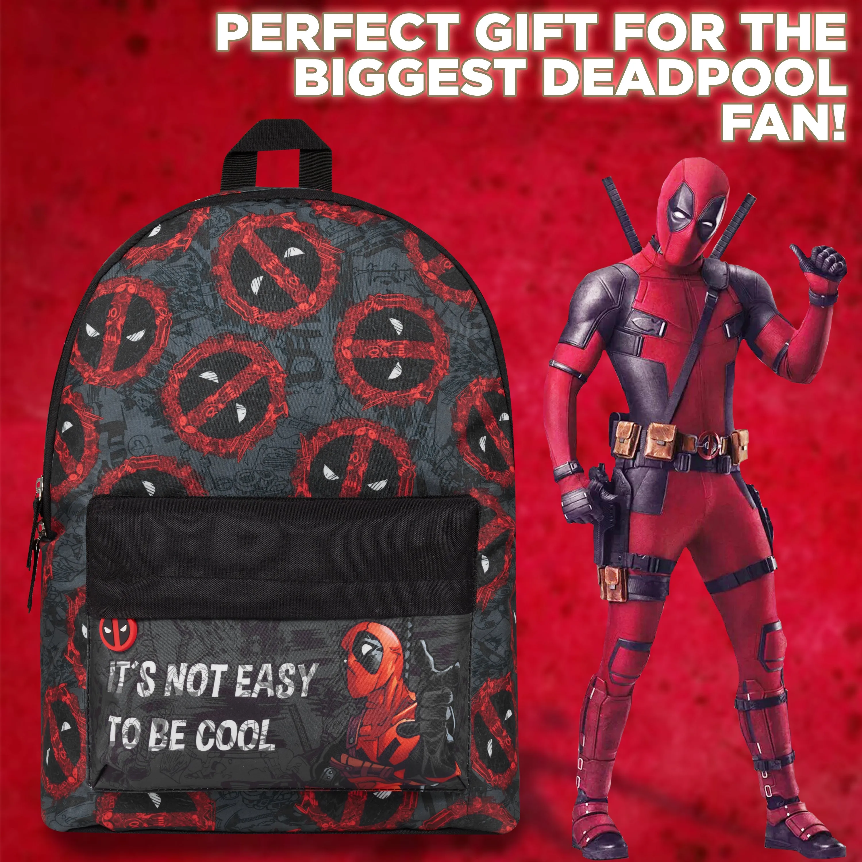 Marvel Boys Backpack Kids School Bag for Boys - DEADPOOL