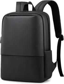 Men Business Backpack with USB Charging Port Women Daypacks College Bag Backpack Bag Men Daypacks College Travel Essentials Rucksack Black