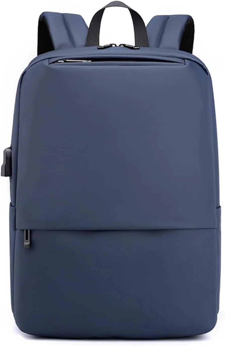 Men Business Backpack with USB Charging Port Women Daypacks College Bag Backpack Bag Men Daypacks College Travel Essentials Rucksack Blue