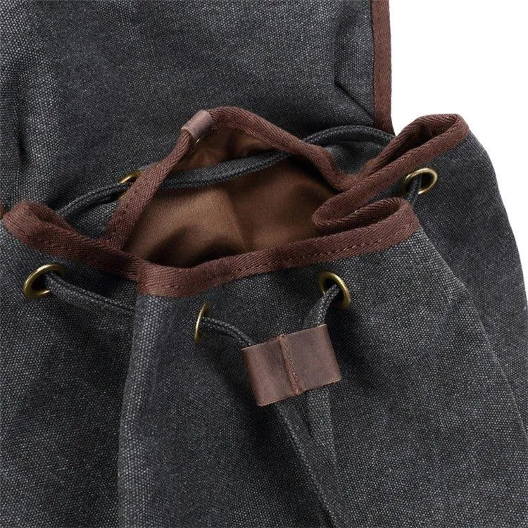 Men Casual Canvas Backpack Vintage Camping Daypack