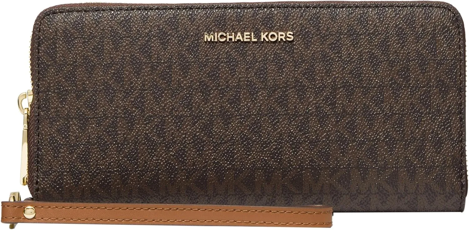 Michael Kors Women's Jet Set Travel Continental Wallet, Brown, One Size