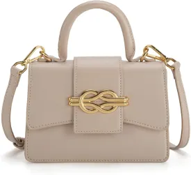 Milan Chiva Small Top Handle Purses for Women Mini Satchel Crossbody Bag Elegant Square Bag