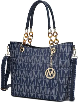 MKF Collection Shoulder Bag for Women, PU Leather Pocketbook Top-Handle Crossbody Purse Tote Satchel Handbag