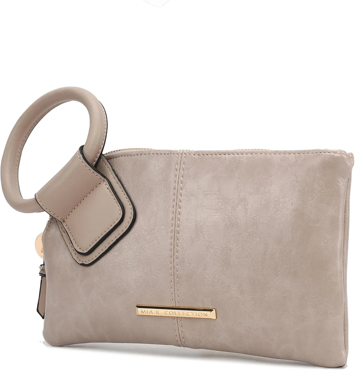 MKF Collection Wristlet Pouch Clutch Wallet for Women's Handbag, Small Purse Black Circular handle Purse Bag By Mia K
