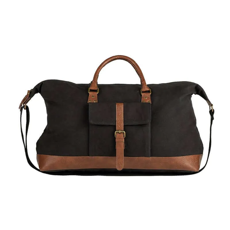 Mona B - Upcycled Canvas Duffel Gym Travel and Sports Bag with Stylish Design for Men and Women: Parker