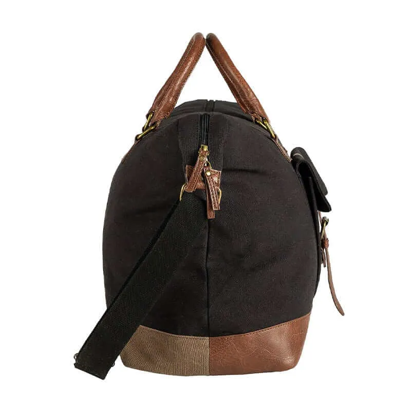 Mona B - Upcycled Canvas Duffel Gym Travel and Sports Bag with Stylish Design for Men and Women: Parker