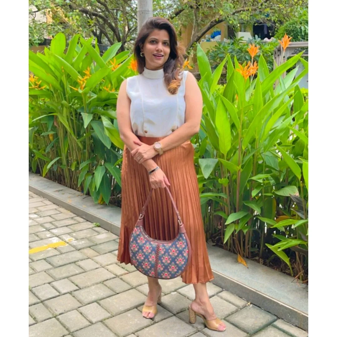 Mughal Garden Print Hobo Bag